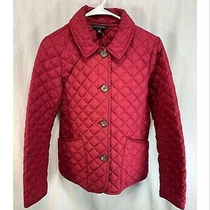 Banana Republic Red Quilted Jacket